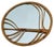 Mid-Century Modern Vintage Rattan Round Mirror - Large Boho Style For Sale - Image 3 of 6