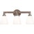 Wilton Triple Bath Light in Chrome with White Glass Designer: Chapman & Myers Height: 10.5" Extension: 8.75" Backplate: 5"...