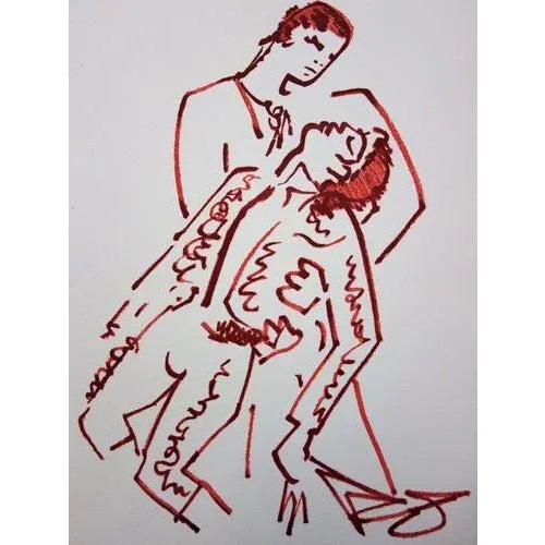 Jean Cocteau (1889-1963) Dying Toreador Color lithograph Unsigned On vellum 38 x 28 cm Created for the “Taureaux”...