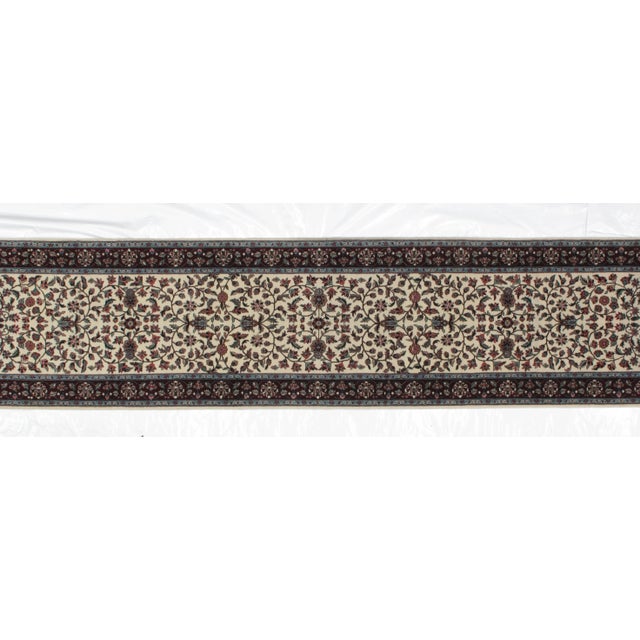 Wool pile exceptionally fine Persian Tabriz style runner hand woven in China by master weaver with finest quality wool.