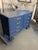 French Provincial Vintage French Provincial Dresser, Refinished in Navy For Sale - Image 3 of 5