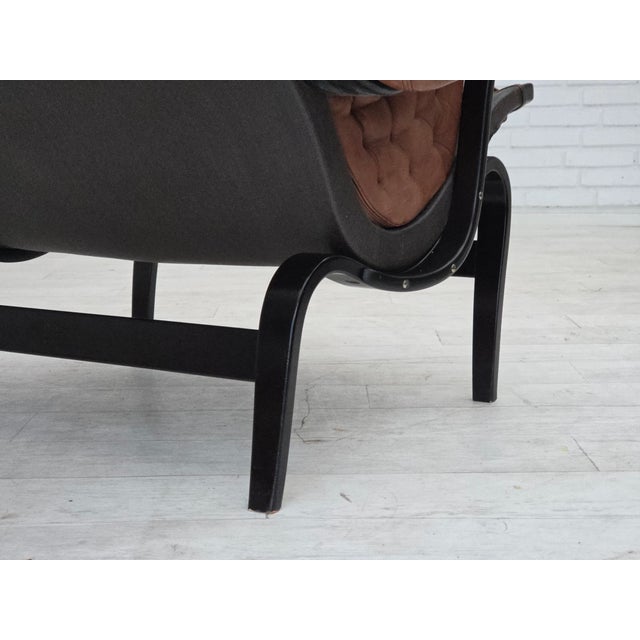 Swedish Pernilla Lounge Chair in Leather by Bruno Mathsson for Dux, 1970s For Sale - Image 16 of 18