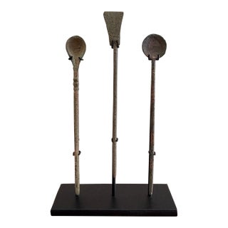 Collection of Three Ancient Roman Bronze Medical Instruments on Custom Museum Mounts For Sale