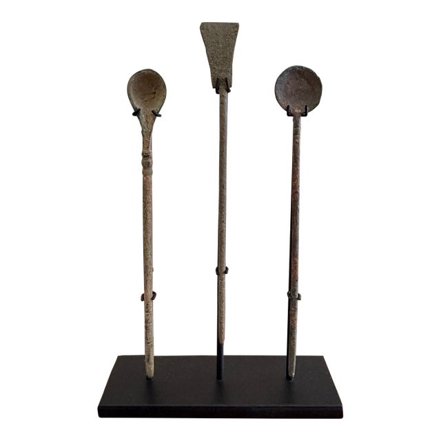 Collection of Three Ancient Roman Bronze Medical Instruments on Custom Museum Mounts For Sale