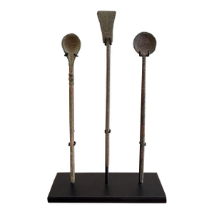 Collection of Three Ancient Roman Bronze Medical Instruments on Custom Museum Mounts