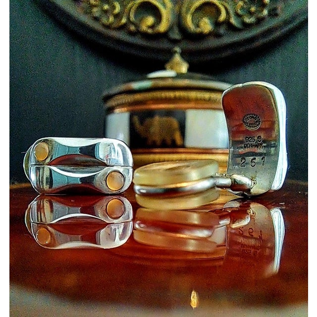 Vintage Ear Clips in Sterling Silver by Maria Berntsen for Georg Jensen, 1990s, Set of 2 For Sale - Image 4 of 12