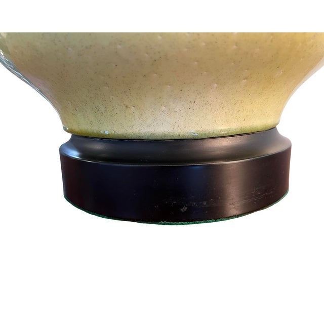 Vintage Mid Century Modern 1960s Drip Glazed Ceramic Table Lamps For Sale - Image 4 of 12
