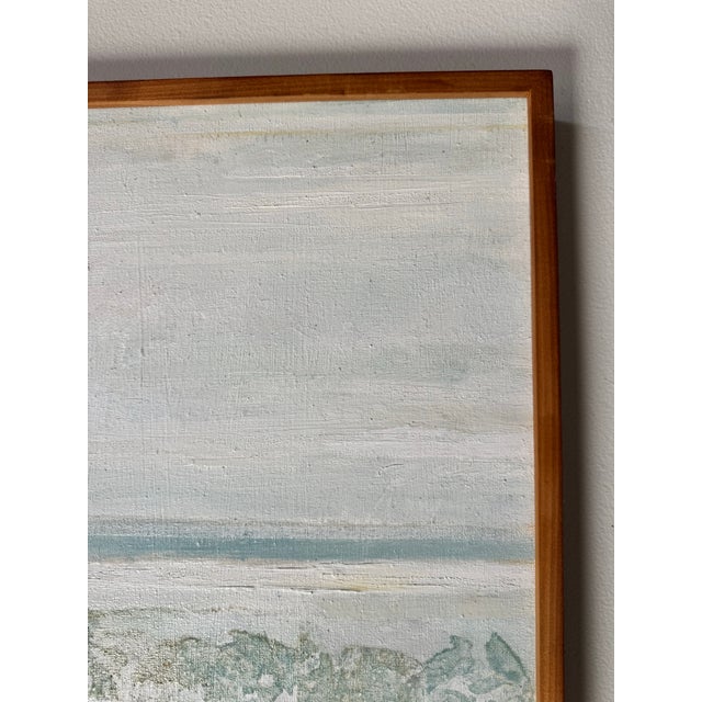 Wood 1980's Vintage Abstract Expressionist Style Landscape Oil Painting - Framed/ Sold For Sale - Image 7 of 12