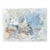 Vintage Abstract Oil Painting on Canvas For Sale