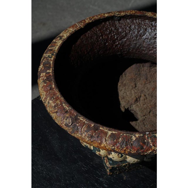 Antique French Cast Iron Garden Planter, 1920s For Sale - Image 11 of 13