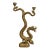Monumental Vintage Cast Brass Chinese Dragon Two-Light Candelabra, 37” For Sale