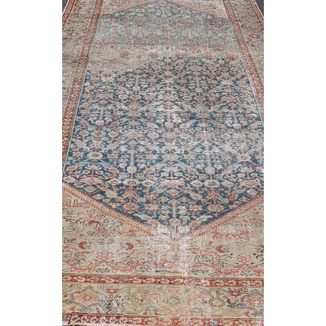 Textile Antique Malayer Gallery Rug With Sub-Geometric Design 6'5 X 13'7 For Sale - Image 7 of 14
