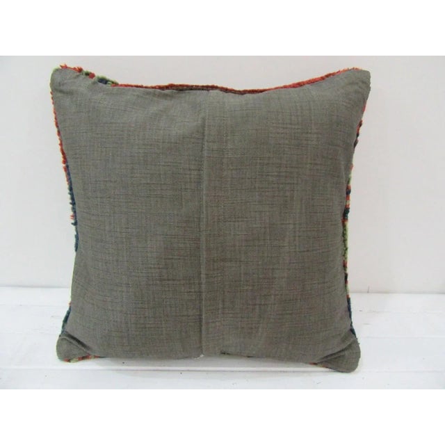 Turkish Handknotted Decorative Turkish Pillow Cover For Sale - Image 3 of 4