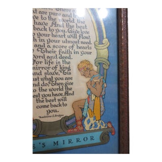 Art Deco Art Print/Poem Called Lifes Mirror For Sale