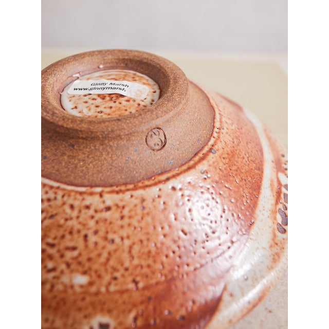 Wabi Sabi Studio Pottery Bowl by American Potter Ginny Marsh For Sale - Image 4 of 13