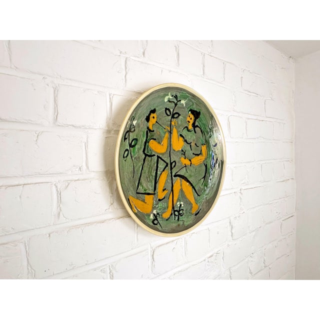 Mid-Century Modern Large Expressionist Ceramic Dish by Ivy Lysdal for Kähler, Denmark, 1960s For Sale - Image 3 of 12
