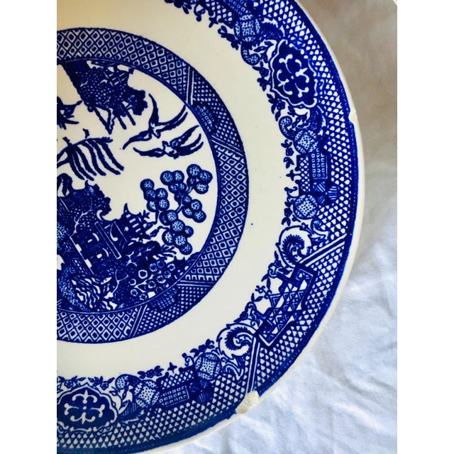 This set of five lovely blue willow plates was likely produced in Staffordshire region of England either late in the...