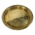 Vintage Etched Brass Tray With Embossed Pierced Rim For Sale