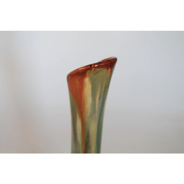 Mid-Century Drip Glaze Pottery Vessel For Sale - Image 4 of 7