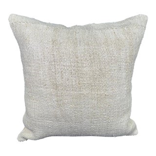 Turkish Hemp Pillow Cushion Natural Beige Cushion Cover 20"x20" For Sale