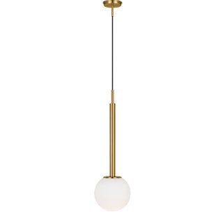 Kelly Wearstler By Visual Comfort Studio Nodes Contemporary 1-Light Large Pendant in Burnished Brass For Sale