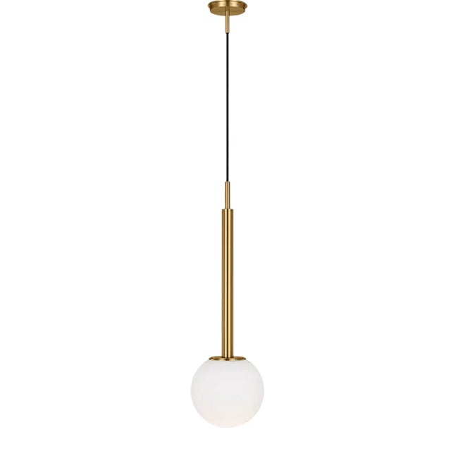 Kelly Wearstler By Visual Comfort Studio Nodes Contemporary 1-Light Large Pendant in Burnished Brass For Sale