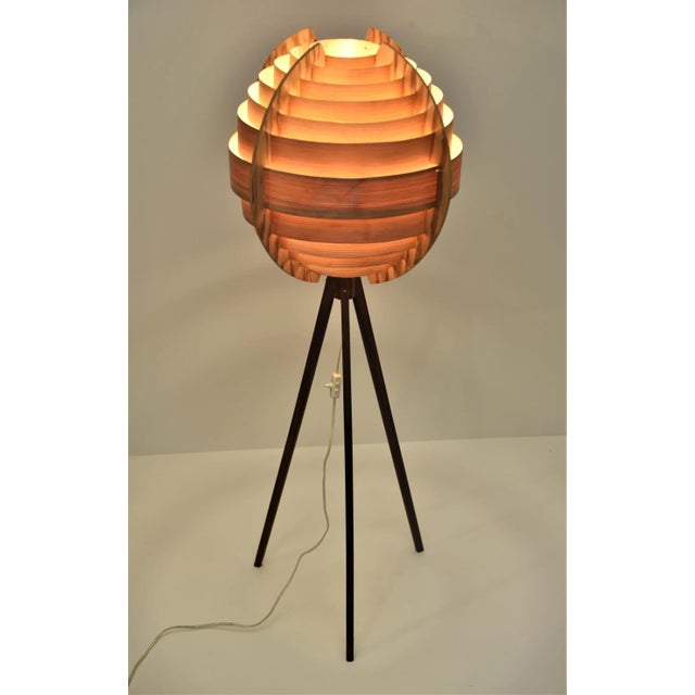 Swedish Pine and Mahogany Floor Lamp Designed by Hans-Agne Jakobsson 1960´s Super rare floorlamps made from Swedish pine...