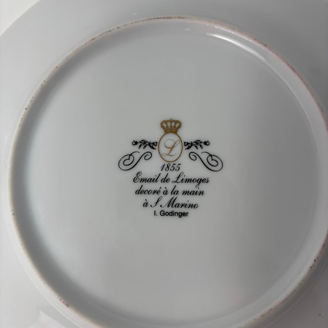 Vintage Godinger Limoges Set of 4 Dessert Plates Bath Motifs - 4 pcs For Sale In Atlanta - Image 6 of 9