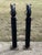Art Deco Pair of Antique Horse Head Hitching Posts Cast Iron Heads For Sale - Image 3 of 9
