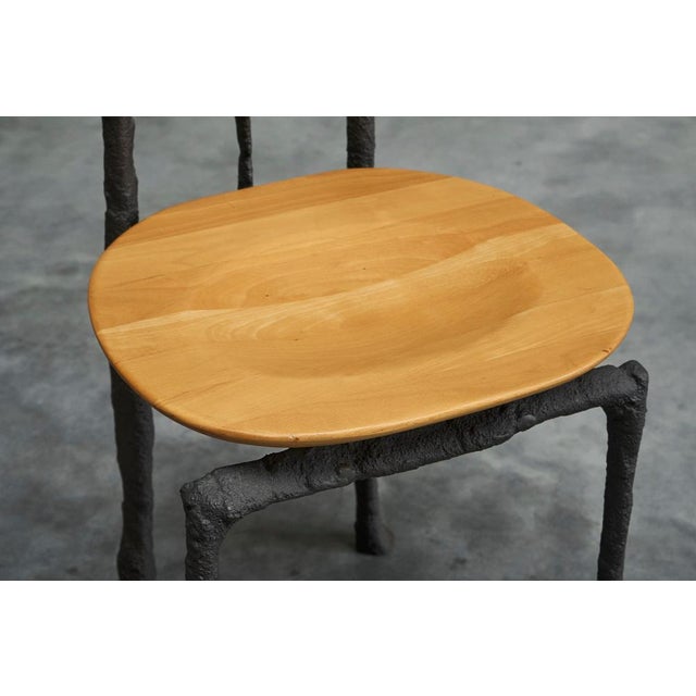 Vintage Accent Chairs in Iron and Beech by Philippe Starck, 1980s, Set of 2 For Sale - Image 12 of 18