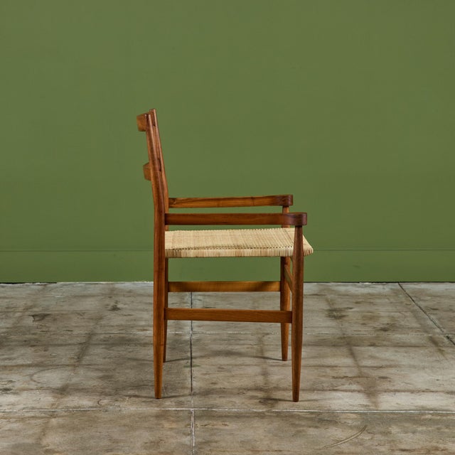 Wood Gio Ponti Cane Seat Armchair for Knoll International For Sale - Image 7 of 18