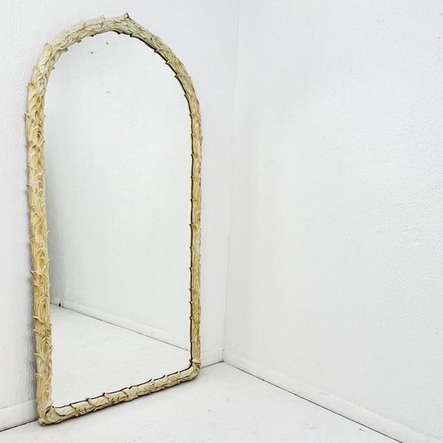 Palladio Full Length 1970s Palladio Carved Palm Leaf Arch Mirror For Sale - Image 4 of 14