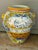 Late 20th Century Large 21” Hand-Painted Majolica-Style Floor Urn With Lion Head Ring Handles For Sale - Image 5 of 14