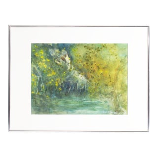 Watercolor Landscape Painting by Bill Abell For Sale