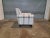 Southern Home "the Grande Mist Lifes a Beach Chair" Gray and Seafoam Fabric For Sale - Image 4 of 7