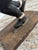 Black Folk Art Carved Wooden Ice Skater For Sale - Image 8 of 11
