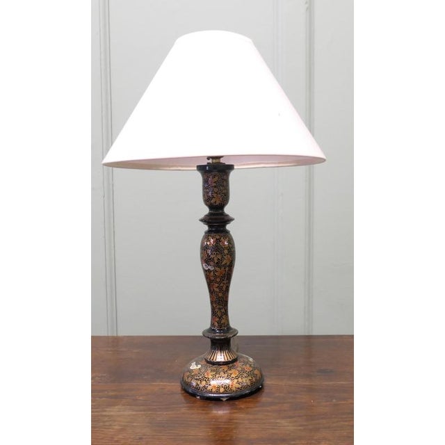 Hand-Made Painted Table Lamp, 1920 For Sale - Image 6 of 7