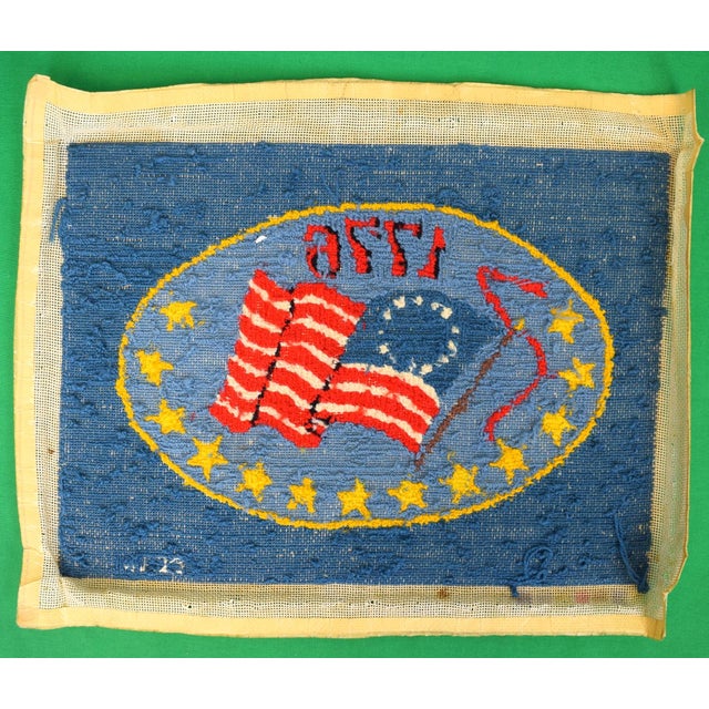 Flag Sz: 11"H x 15"W Canvas Sz: 14"H x 17 1/2"W w/ E.E.W initials