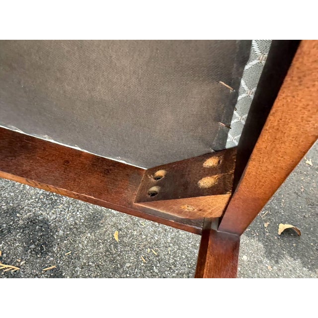 Late 20th Century Set of 8 Solid Mahogany Straight Leg Chippendale Style Dining Chairs For Sale - Image 12 of 16