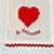 Vintage Hollywood Regency Waffle St. Valentine Kitchen Towel With Roses Heart. For Sale - Image 6 of 7
