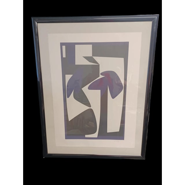 Abstract Vintage Victor Vaserely Signed Serigraph #103/150 For Sale - Image 3 of 3