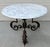 White French Art Nouveau Iron Coffee Table With Italian Carrara Marble Top, Late 19th C. For Sale - Image 8 of 18