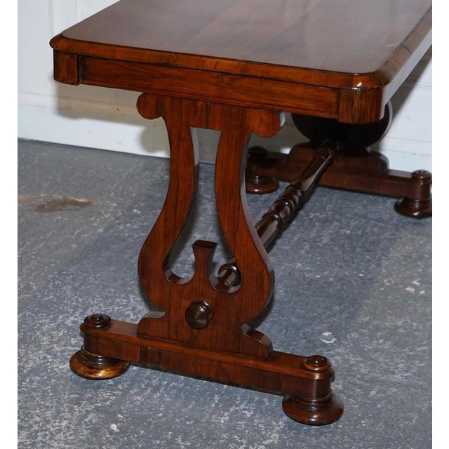 Antique Early Victorian Hardwood Library Writing Table For Sale - Image 13 of 15
