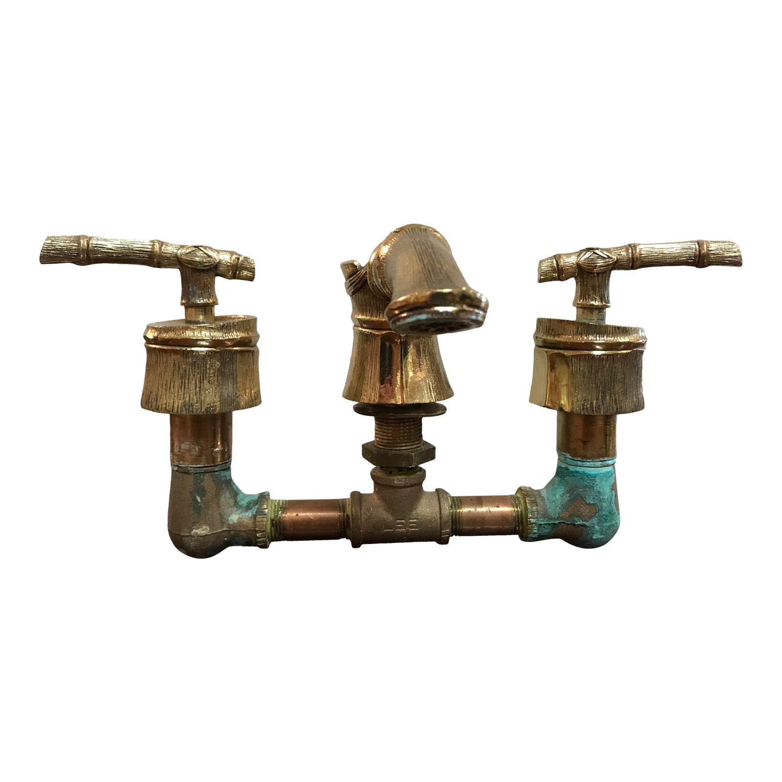 Vintage Brass Bamboo Bath Faucet For Asian Soaking Tub Chairish