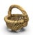 French Vintage Small French 9” Handwoven Thick Wicker Gathering Basket For Sale - Image 3 of 12