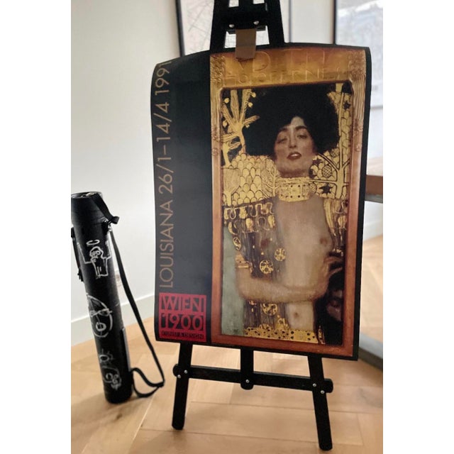 Gustav Klimt (1862-1918), Judith I, 1901, Österreichische Galerie Wien, Exhibition Poster, Vienna 1900 - Art and Design in 1991, Printed in Denmark For Sale - Image 10 of 10