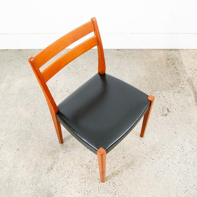 Wood 1960s Mid Century Danish Modern Dining Chair Solid Teak Wood Svegards Black Denmark Vg For Sale - Image 7 of 10