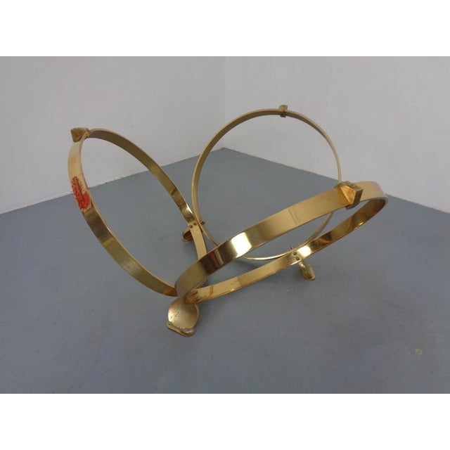 Space Age Gold-Plated Glass Coffee Table by Knut Hesterberg for Ronald Schmitt, Germany, 1960s For Sale - Image 15 of 18