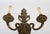1950s Spanish Rococo Chased Brass 2-Light Wall Sconce For Sale - Image 4 of 11