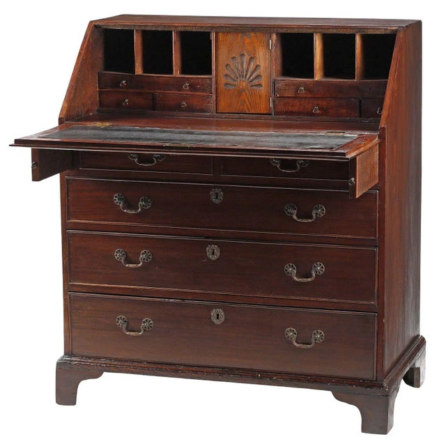 18th Century English, George III Slant Front Secretary Desk For Sale - Image 4 of 7